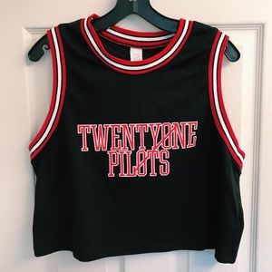 Twenty One Pilot’s Jersey Crop Top |-/